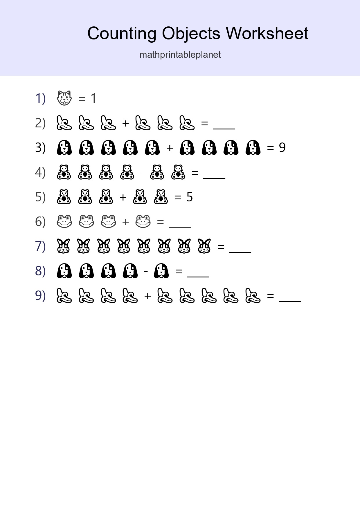 Learn Counting With Pictures Worksheet (Kindergarten) - Part 135