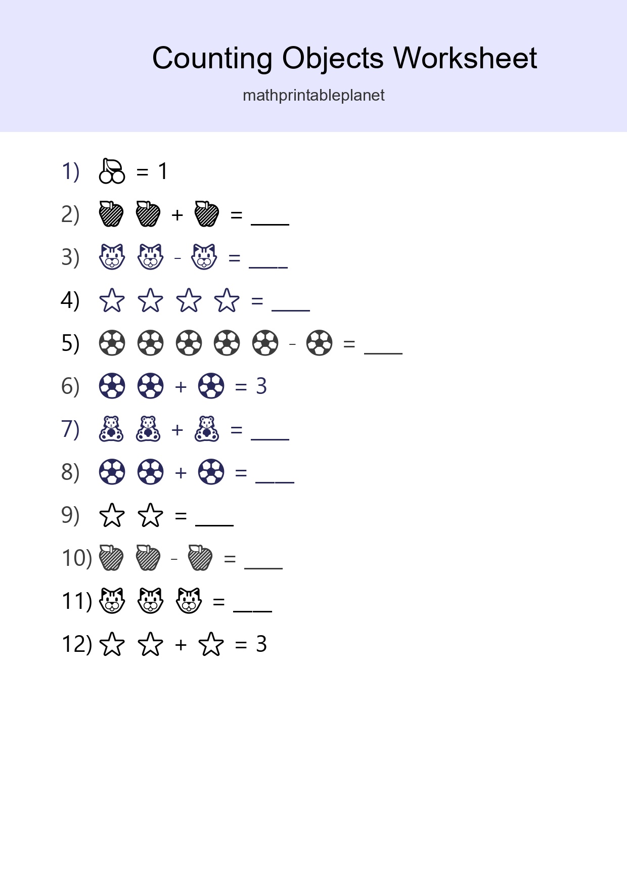 Learn Counting With Pictures Worksheet (Pre-K) - Part 212