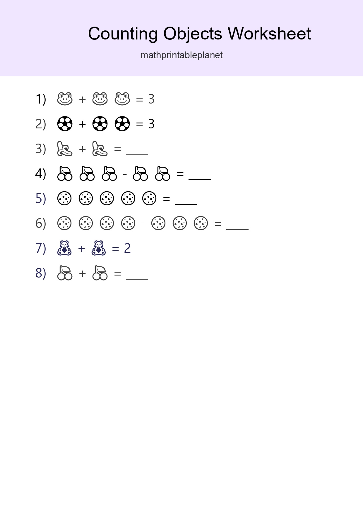 Learn Counting With Pictures Worksheet (Pre-K) - Part 47