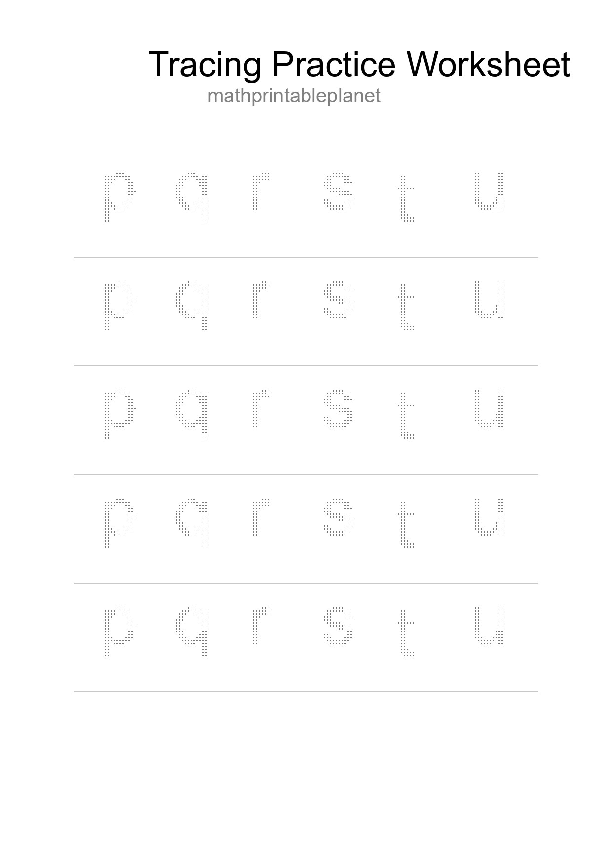 Printable Tracing Worksheet For Kids - Part 109