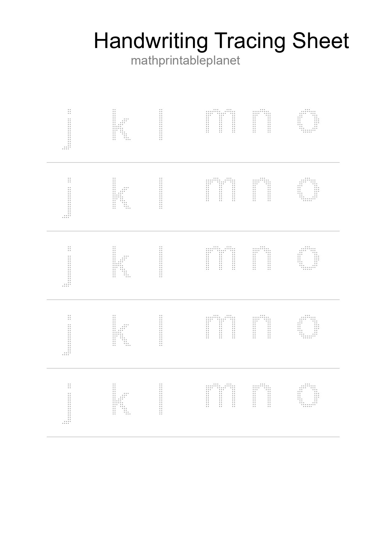 Printable Tracing Worksheet For Kids - Part 164