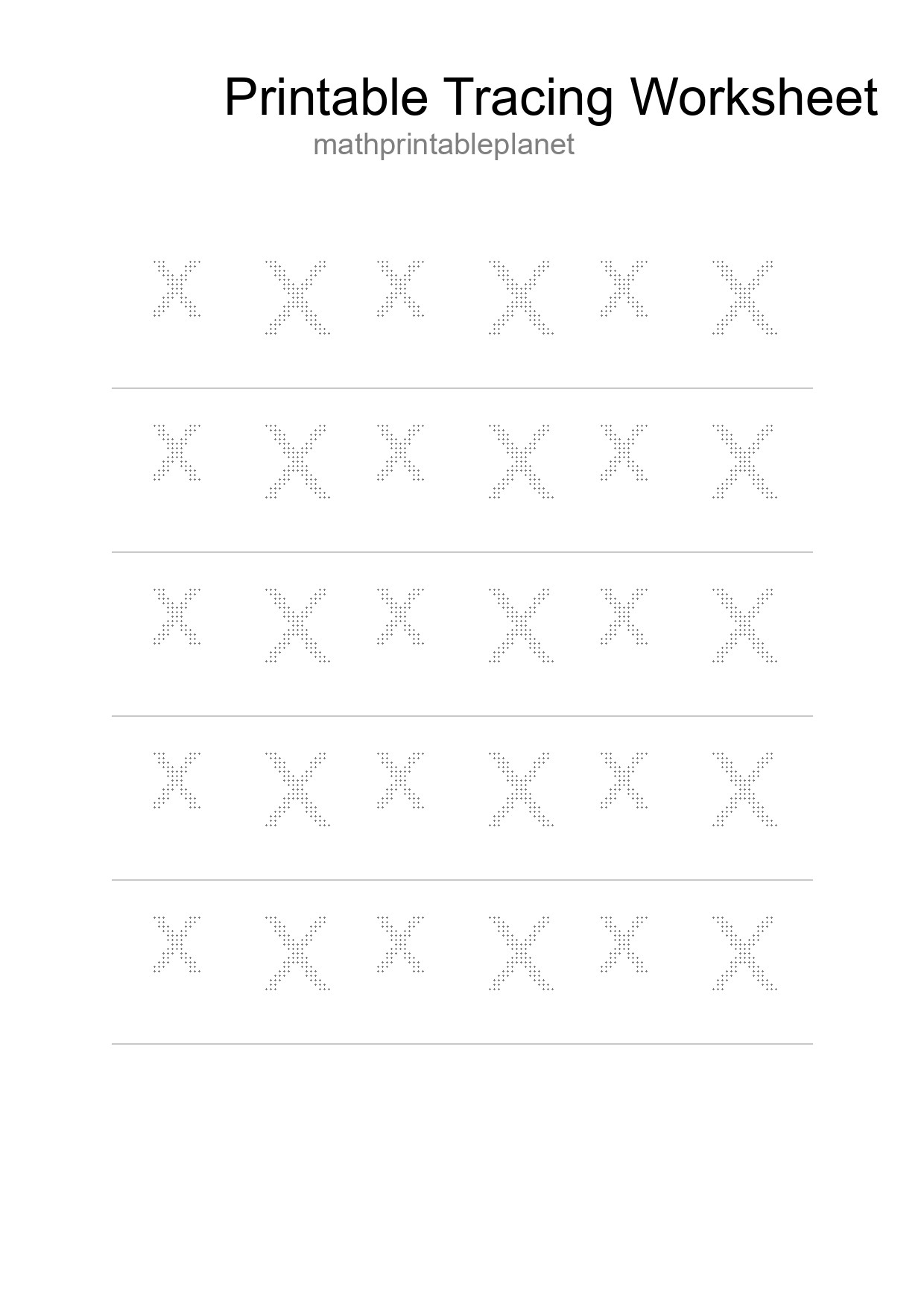 Printable Tracing Worksheet For Kids - Part 21