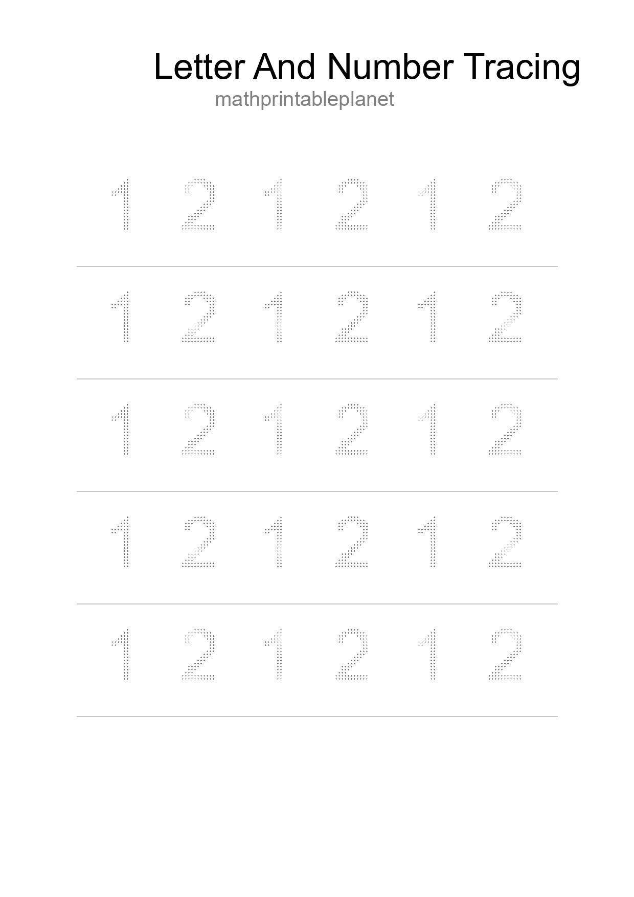 Printable Tracing Worksheet For Kids - Part 274