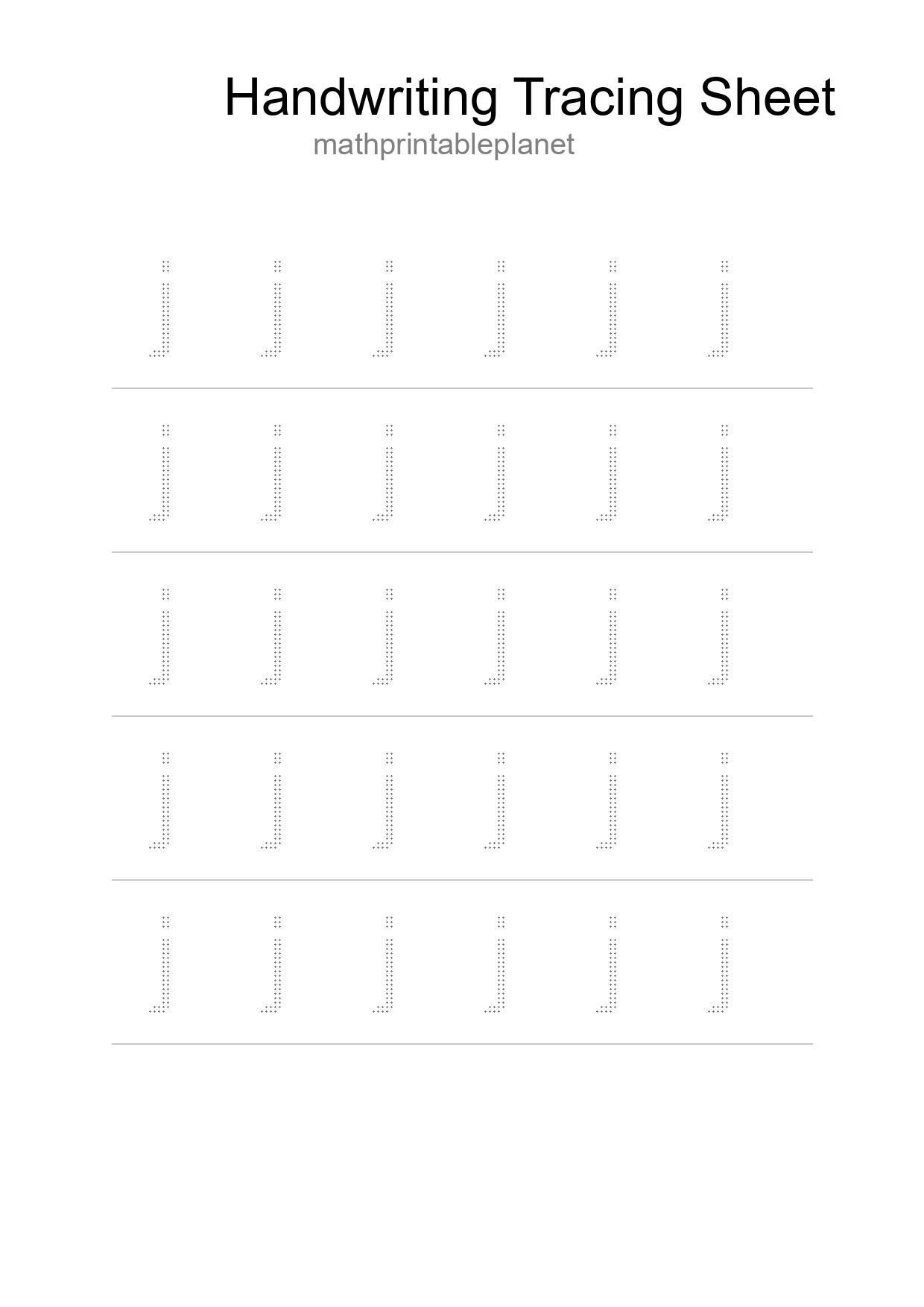 Printable Tracing Worksheet For Kids - Part 65